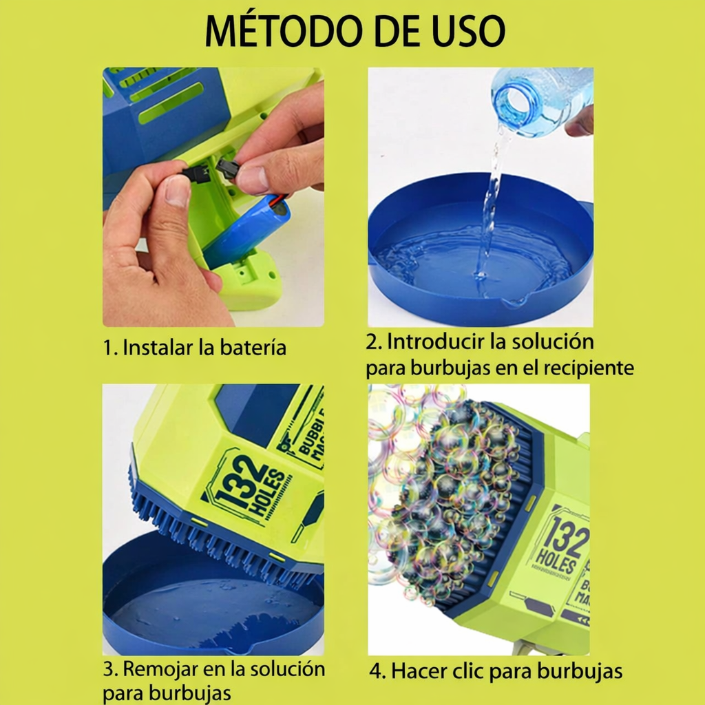 🫧 Turbo Burbujas™ Pro – Pistola Automática de Burbujas