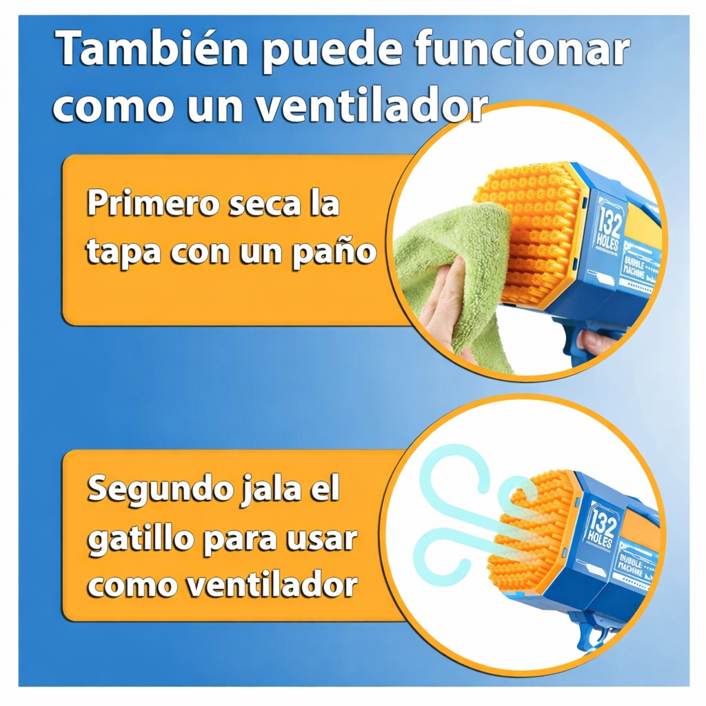 🫧 Turbo Burbujas™ Pro – Pistola Automática de Burbujas